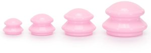 Masażer Eleosklep Bańki chińskie gumowe do masażu zestaw 4 szt. antycellulitowy różowe UNIWERSALNY 8