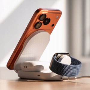 RINGKE QI2.2 25W 3IN1 MAGNETIC MAGSAFE WIRELESS FOLDING CHARGER WHITE 6