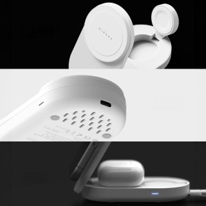 RINGKE QI2.2 25W 3IN1 MAGNETIC MAGSAFE WIRELESS FOLDING CHARGER WHITE 7