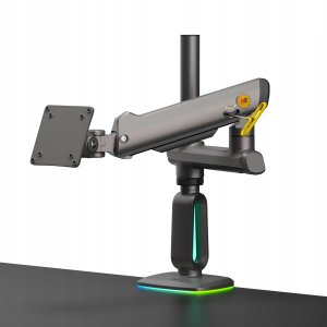 F7-XD Sunrise Yellow Podświetlenie RGB Gamingowy mocny uchwyt biurkowy do dużych monitorów 32-60 cali 14