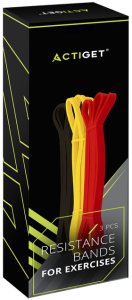 Gumy oporowe do ćwiczeń zestaw 3 szt. taśmy do ćwiczeń fitness, treningu UNIWERSALNY 15