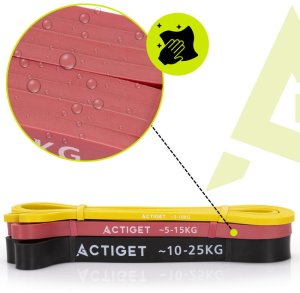 Gumy oporowe do ćwiczeń zestaw 3 szt. taśmy do ćwiczeń fitness, treningu UNIWERSALNY 8