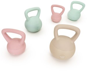 Kettlebell miękki 2kg kula odważnik hantla ciężar do ćwiczeń fitness, jasnoróżowy UNIWERSALNY 16