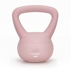 Kettlebell miękki 2kg kula odważnik hantla ciężar do ćwiczeń fitness, jasnoróżowy UNIWERSALNY 8