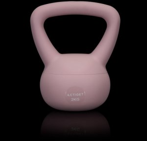 Kettlebell miękki 2kg kula odważnik hantla ciężar do ćwiczeń fitness, jasnoróżowy UNIWERSALNY 9