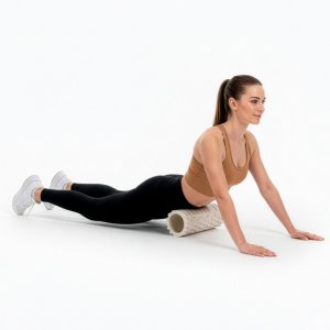 Wałek do masażu, średnio twardy, roller z wypustkami, jasny beż UNIWERSALNY 17