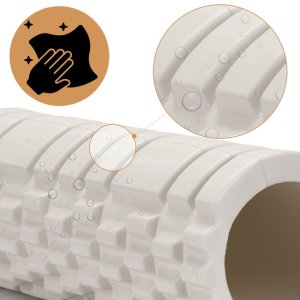 Wałek do masażu, średnio twardy, roller z wypustkami, jasny beż UNIWERSALNY 20