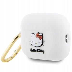 Hello Kitty HKAP23DKHSH Airpods Pro 2(2022/2023) cover white Silicone 3D Kitty Head 4