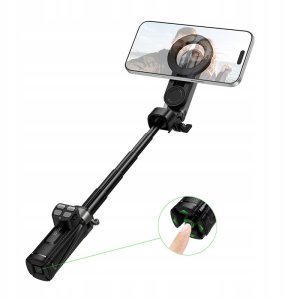 Selfie stick Hoco Live stand Hoco z magnetycznym oraz uniwerslanym mocowaniem z pilotem bezprzewodowym K27 PRO czarny 6