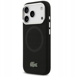 Etui Lacoste HC Silicone Metal Logo MagSafe do iPhone 17 Pro czarny 2