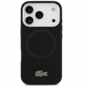 Etui Lacoste HC Silicone Metal Logo MagSafe do iPhone 17 Pro czarny 3