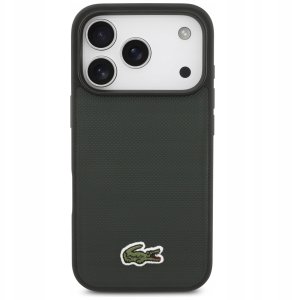 Lacoste Etui Iconic Petit Pique Woven Logo MagSafe do iPhone 17 Pro zielony 3