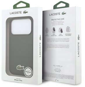 Lacoste Etui Iconic Petit Pique Woven Logo MagSafe do iPhone 17 Pro zielony 8