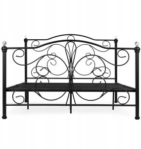 Łóżko metalowe ModernHome romantyczne 140x200 cm 2