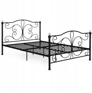 Łóżko metalowe ModernHome romantyczne 140x200 cm 6