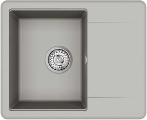 vidaXL Zlew Szary 560 x 460 mm 80% Kwarc i 20% Żywica 6