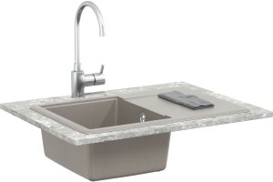 vidaXL Zlew Szary 670 x 460 mm 80% Kwarc i 20% Żywica 2