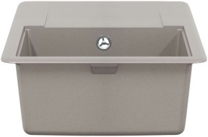 vidaXL Zlew Szary 670 x 460 mm 80% Kwarc i 20% Żywica 4