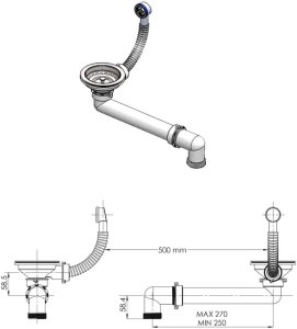 vidaXL Zlew Szary 670 x 460 mm 80% Kwarc i 20% Żywica 10