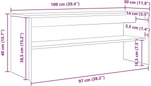 vidaXL Szafka pod telewizor Stare drewno 100 x 30 x 40 cm 10