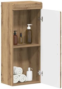 vidaXL Szafka ścienna łazienkowa z półką TULUM Dąb rzemieślniczy 3