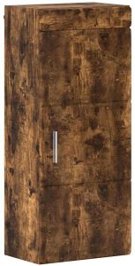 vidaXL Szafka ścienna łazienkowa TULUM Dąb wędzony 37 x 24,5 x 86 cm 2