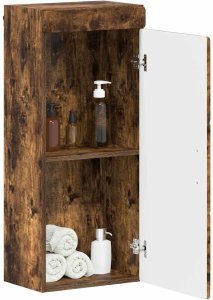 vidaXL Szafka ścienna łazienkowa TULUM Dąb wędzony 37 x 24,5 x 86 cm 3