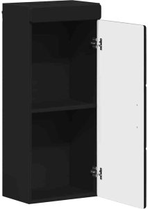 vidaXL Szafka ścienna łazienkowa TULUM Czarny 37 x 24,5 x 86 cm 5