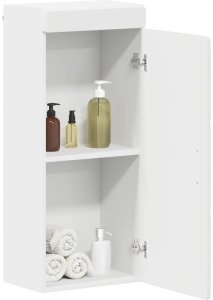 vidaXL Szafka ścienna łazienkowa z półką TULUM Biały 37 x 24,5 x 86 cm 3