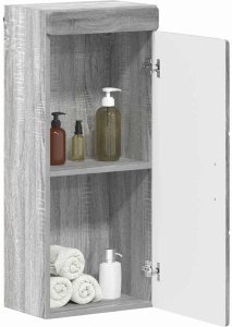 vidaXL Szafka ścienna łazienkowa TULUM Szary Sonoma 37 x 24,5 x 86 cm 3