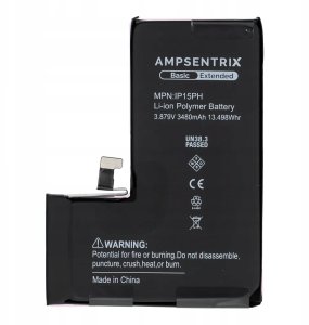 Bateria Inne AmpSentrix Basic bateria do iPhone 15 PRO (zwiększona pojemność) 2