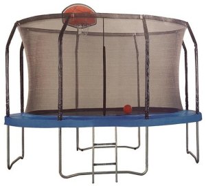 TRAMPOLINE 12IN 366CM NET+LAD+BASK BOARD 2