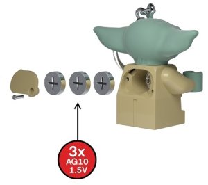 LEGO® THE MANDAL. THE CHILD Key ch. w/LED light, H 7