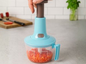 Rozdrabniacz Przyjaciele Ręczny siekacz do warzyw, owoców i mięsa mikser kuchenny z mieszadłem 2w1 4