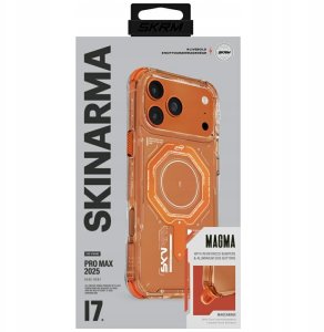 Etui Skinarma Magma do iPhone 17 Pro Max Magnetic Charging pomarańczowy 5