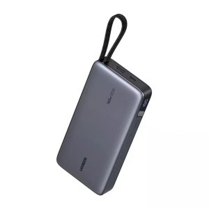 Powerbank 25000mAh Ugreen PB552, 165W, USB-A, USB-C + wbudowany kabel (szary) 2