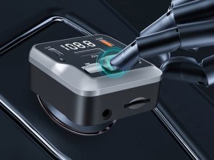 Transmiter fm mp3 estaw głośnomówiący 2xusb c bluetooth 5.3 12v karta sd 2