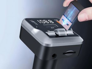 Transmiter fm mp3 estaw głośnomówiący 2xusb c bluetooth 5.3 12v karta sd 4