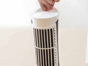 Wentylator kolumnowy mini biurkowy z lampką led 2 biegi usb cicha praca 5