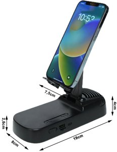 Głośnik stojak pod telefon uchwyt teleskopowy bluetooth powerbank podstawka 9
