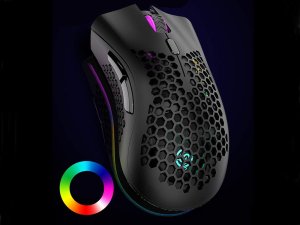 Myszka bezprzewodowa 2,4 ghz mysz do laptopa sensor optyczny podświetlenie 6