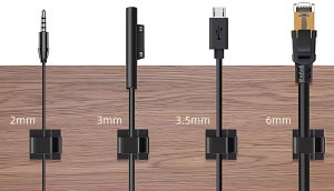 Organizer uchwyt na kable do kabli przewodów zaczep maskownica klips 10szt 4