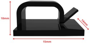 Organizer uchwyt na kable do kabli przewodów zaczep maskownica klips 10szt 5