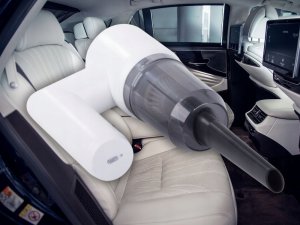 Odkurzacz bezprzewodowy samochodowy 2w1 ręczny dmuchawa końcówki usb filtr 3