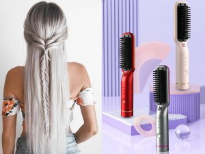 Prostownica szczotka do prostowania włosów 2w1 elektryczna bezprzewodowa 4