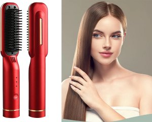 Prostownica szczotka do prostowania włosów 2w1 elektryczna bezprzewodowa 6