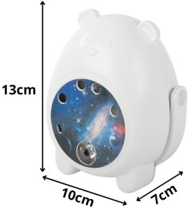 Projektor niedźwiadek lampka nocna rzutnik laserowy led pilot uniwersalny 2