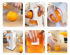 Wyciskarka do cytrusów Verk Wyciskarka do soku z pomarańczy cytrusów owoców wyciskacz 500ml ręczna 6