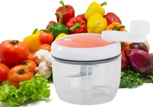 Siekacz do warzyw cebuli szatkownica krajacz ręczna na korbkę ostra ostrze 4