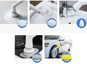 Elektryczna szczotka obrotowa do fug kafli mop z 6 końcówkami tornado 8